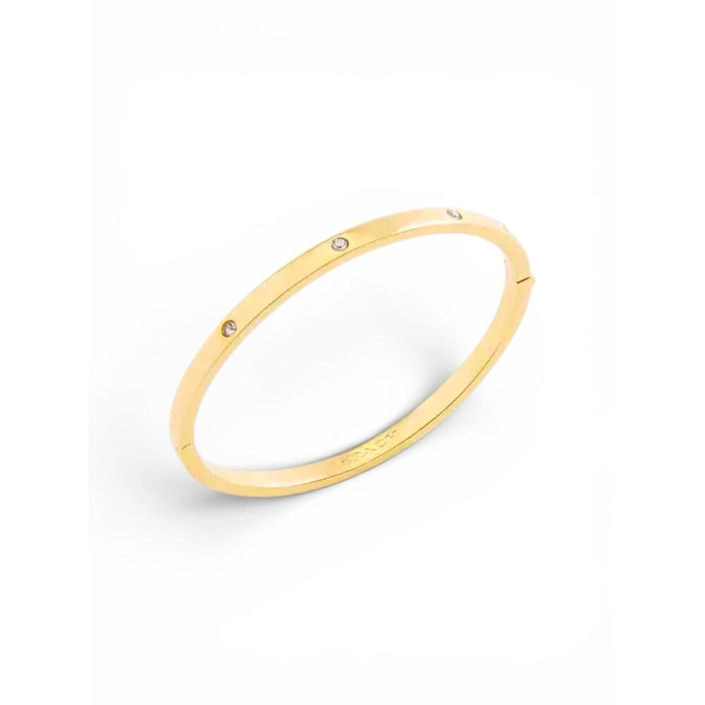 Coach Essential Hinged Bangle Bracelet CT053 Designer Jewelry NWT Summer Casual